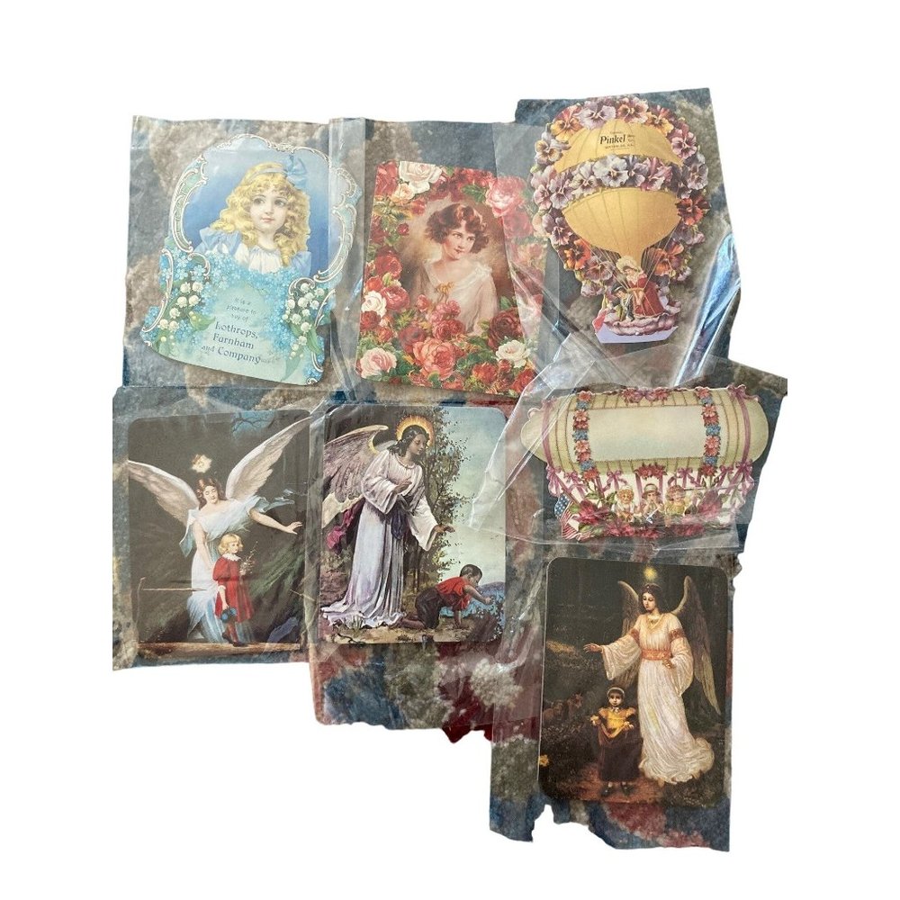Victorian Die-Cut Ephemera Magnet Calling Card Gallery Graphics LOT of 7